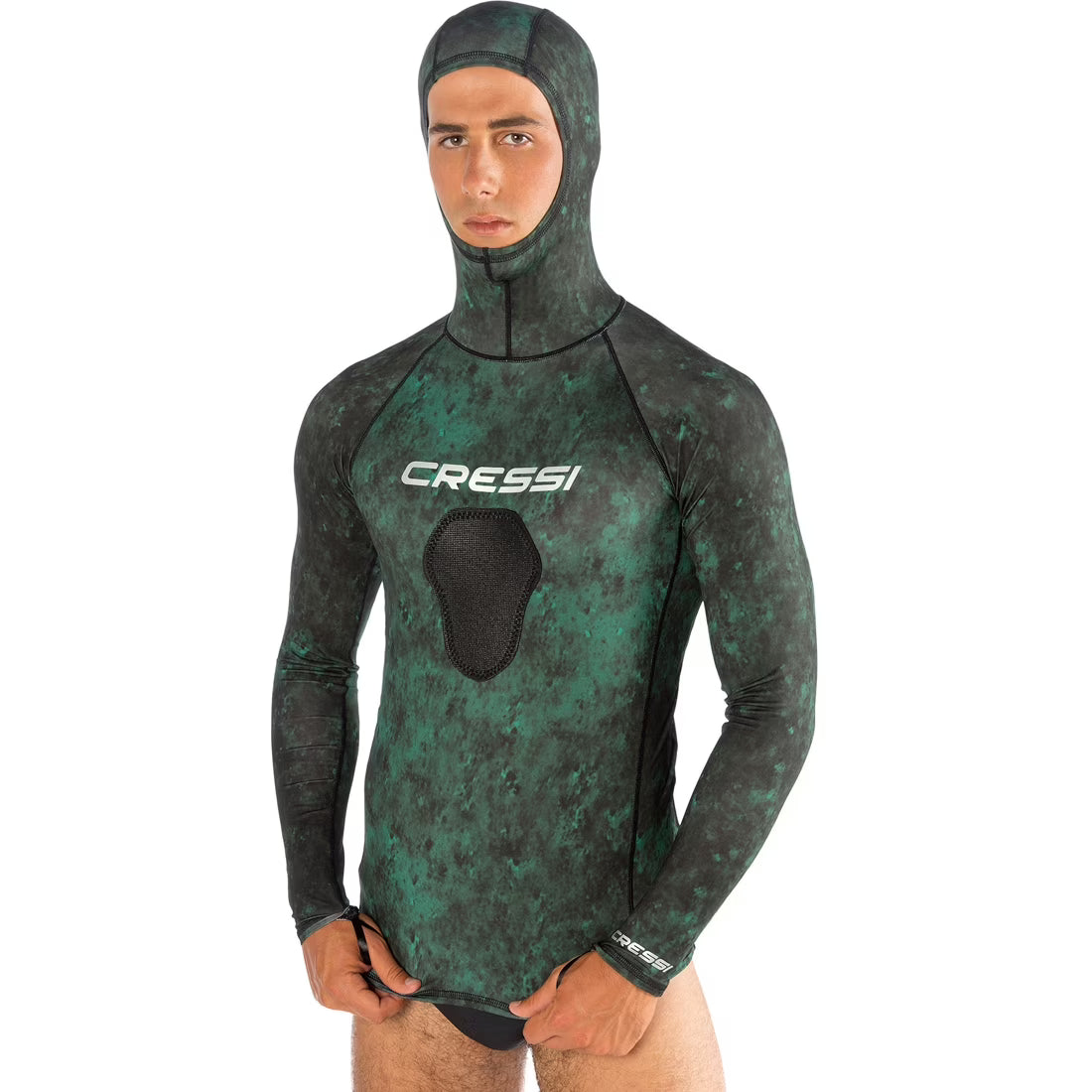 Green Hunter Hooded Rashguard O1314