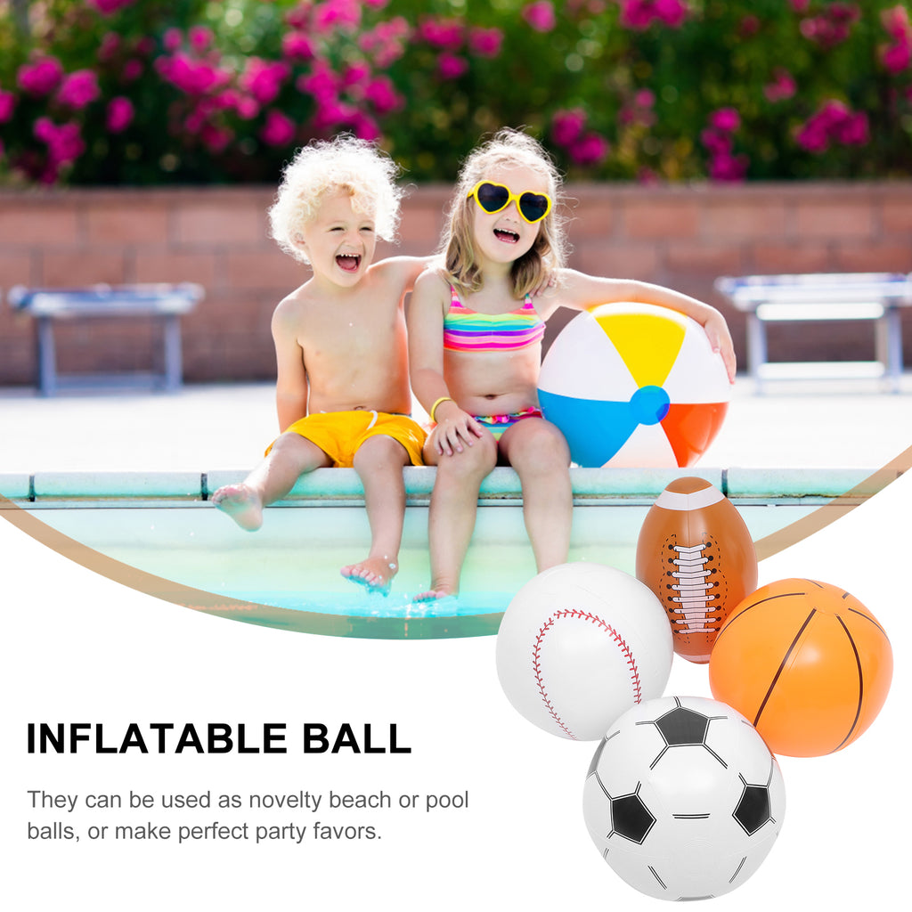 4 Pcs Inflatable Beach Ball Children’s Toys I72396