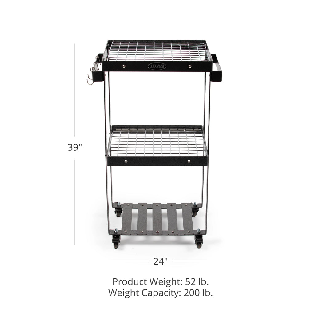 3-Tier Barbecue Prep Station and Serving Cart W842