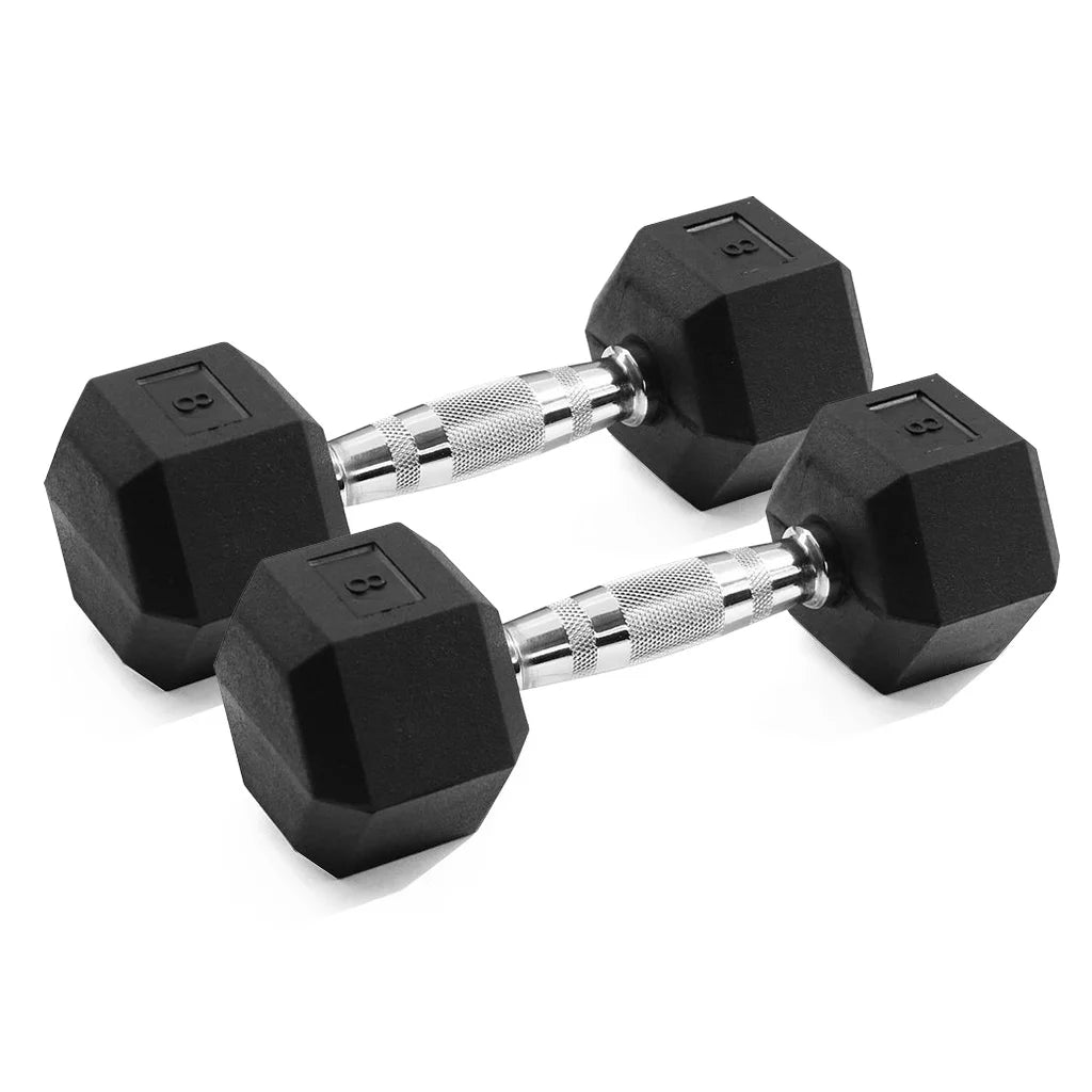 25lb Rubber Hex Dumbbell Pair B463