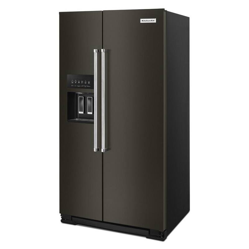 Black Stainless Steel Counter Depth Side by Side Refrigerator S3028
