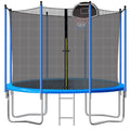 10ft Trampoline with Basketball Hoop and Enclosure Net B7073