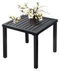 Black Metal Patio Side Table Y17544
