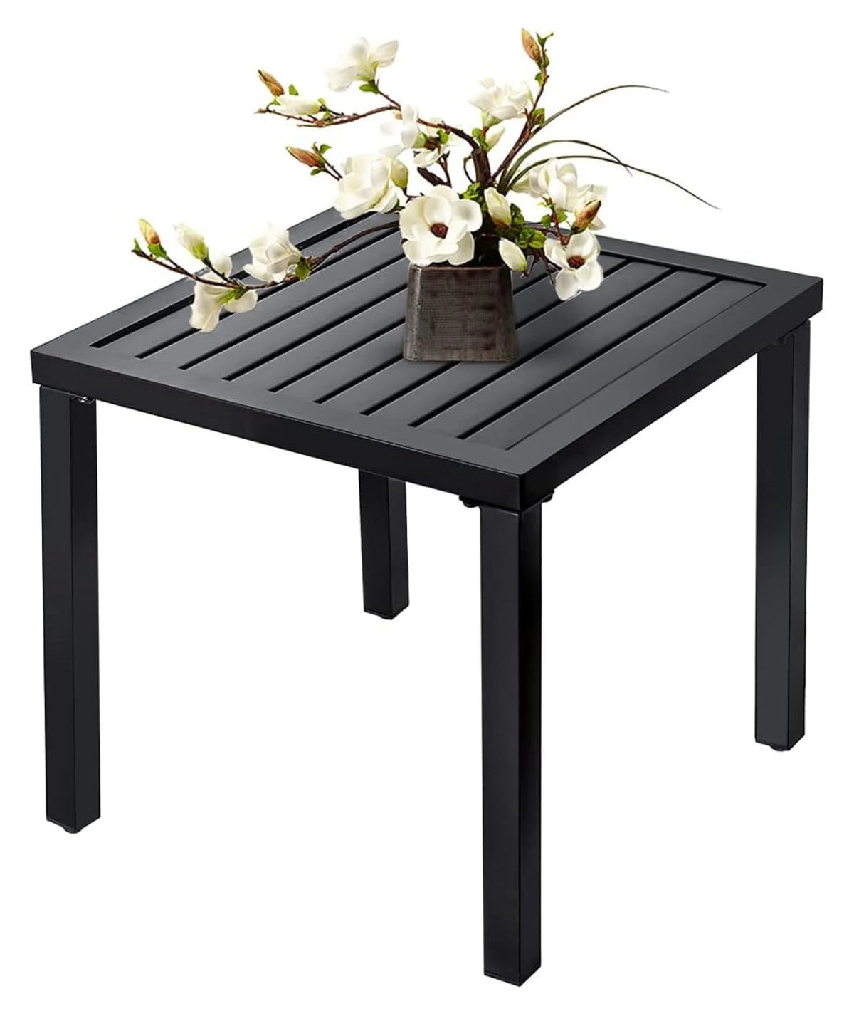 Black Metal Patio Side Table Y17544