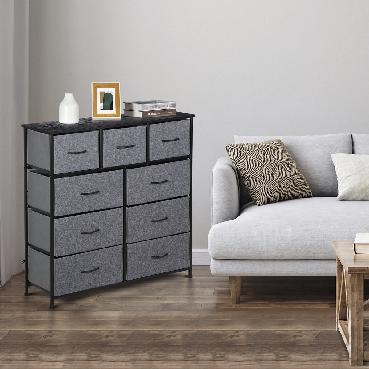 9 Drawer Fabric Storage Dresser R721502