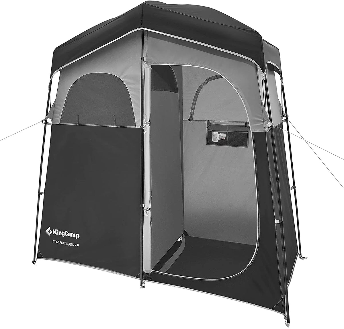 Oversized 2 Rooms Camping Shower Tent with Carry Bag U293