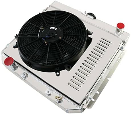 4 Row Aluminum Radiator with Shroud and Fan H7686