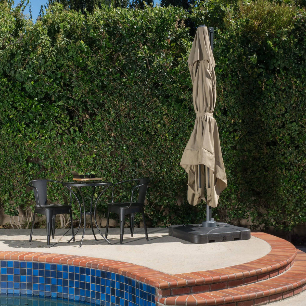 Lavender 9.8-Foot Canopy Umbrella with Base W2857