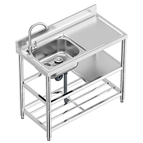 Stainless Steel Single Bowl Kitchen Sink with Faucet H859