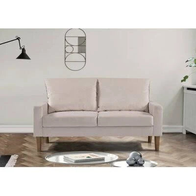 Ivory Velvet Velvet Loveseat A888780