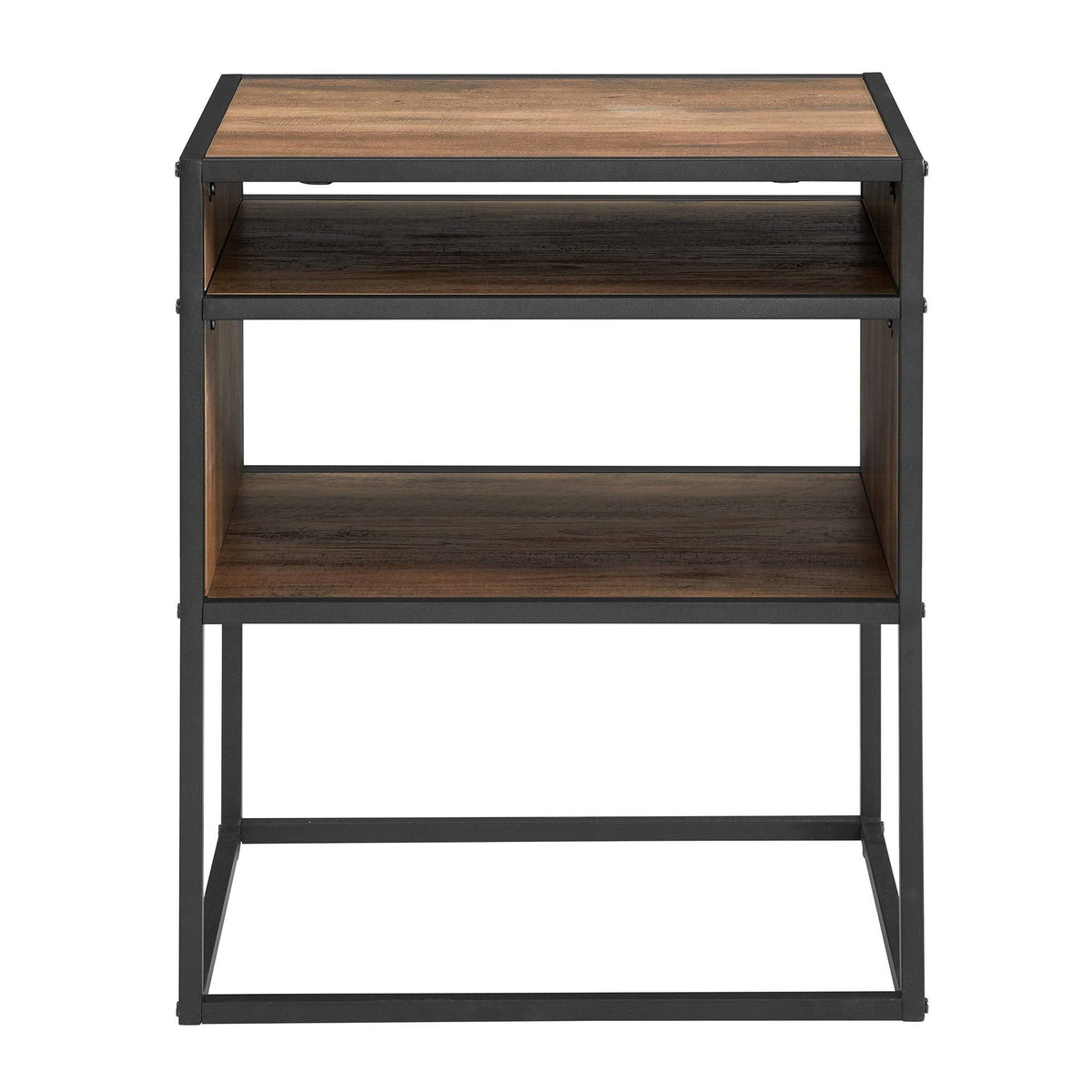 Dark Walnut Open-Shelf Side Table E675