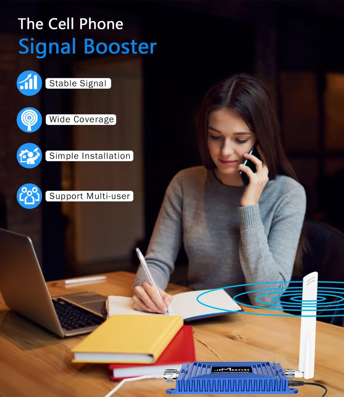 Cell Phone Booster with Whip/Yagi Antenna Kit X330