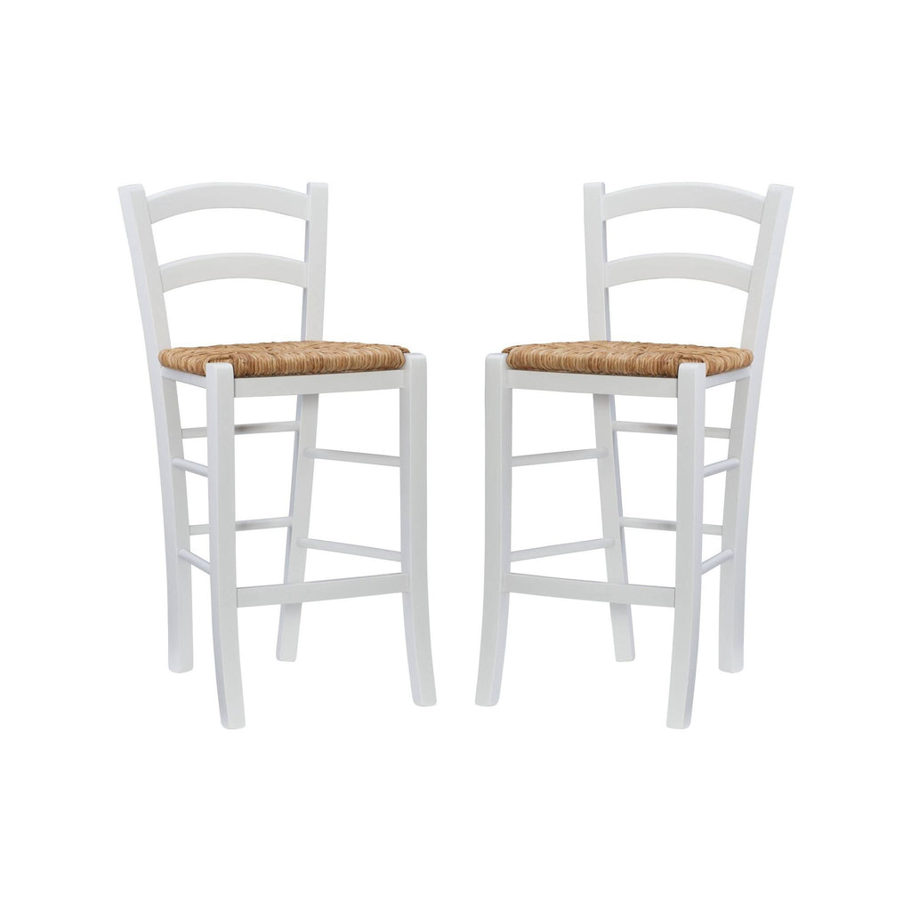 White 2-Piece Counter Stool Set T374