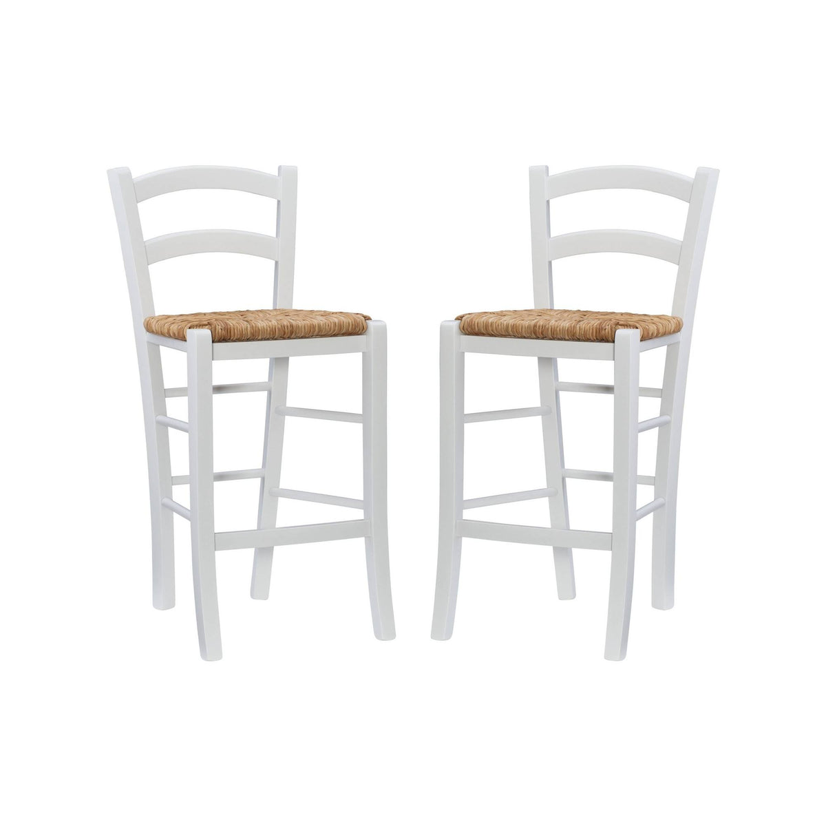 White 2-Piece Counter Stool Set T374