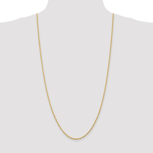14kt Yellow Gold Diamond Cut Rope Chain 30 inch Lobster Clasp X831