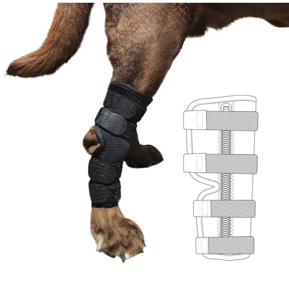 Dog Rear Leg Hock Joint Wrap Brace X79310