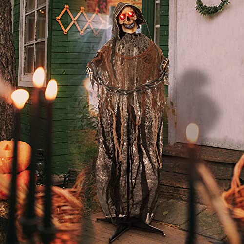 67" Life Size Animatronics Grim Reaper with Chain F689973