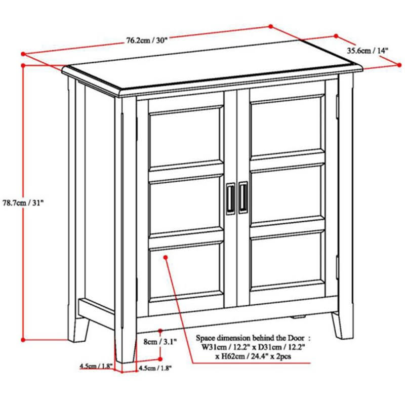 Distressed Grey Low Storage Cabinet I192