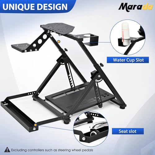 Steering Wheel Stand Racing Sim Cockpit with Seat Slot T9121
