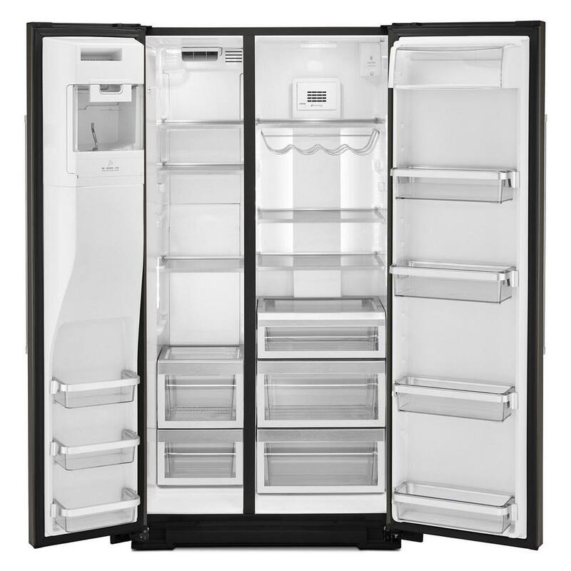 Black Stainless Steel Counter Depth Side by Side Refrigerator S3028