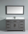 60 in. Gray Sink Vanity & Mirror L4163