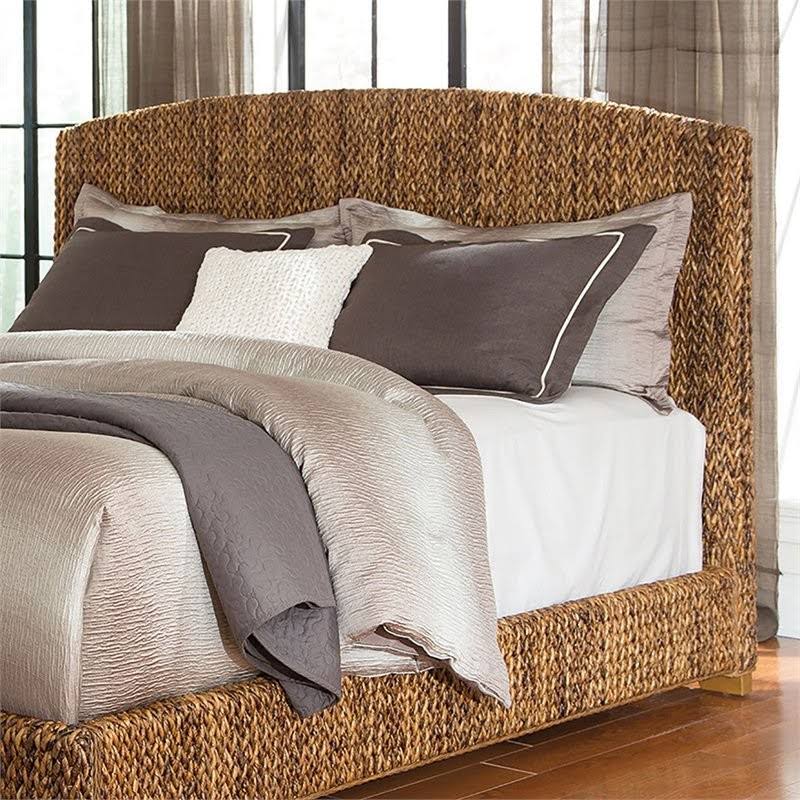 Amber Banana Leaf Queen Panel Headboard Q507