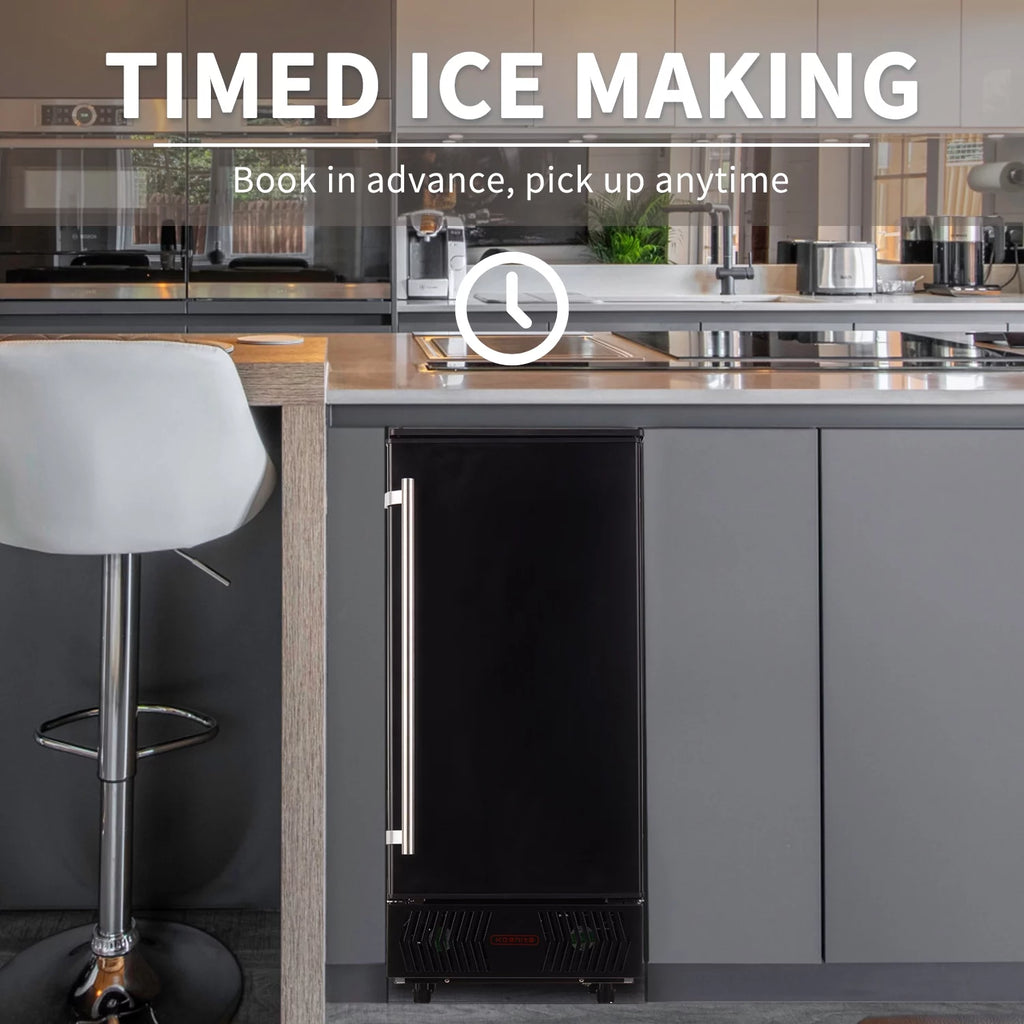 Commercial Ice Maker Machine 80lbs/24H Stainless Steel Black L7359