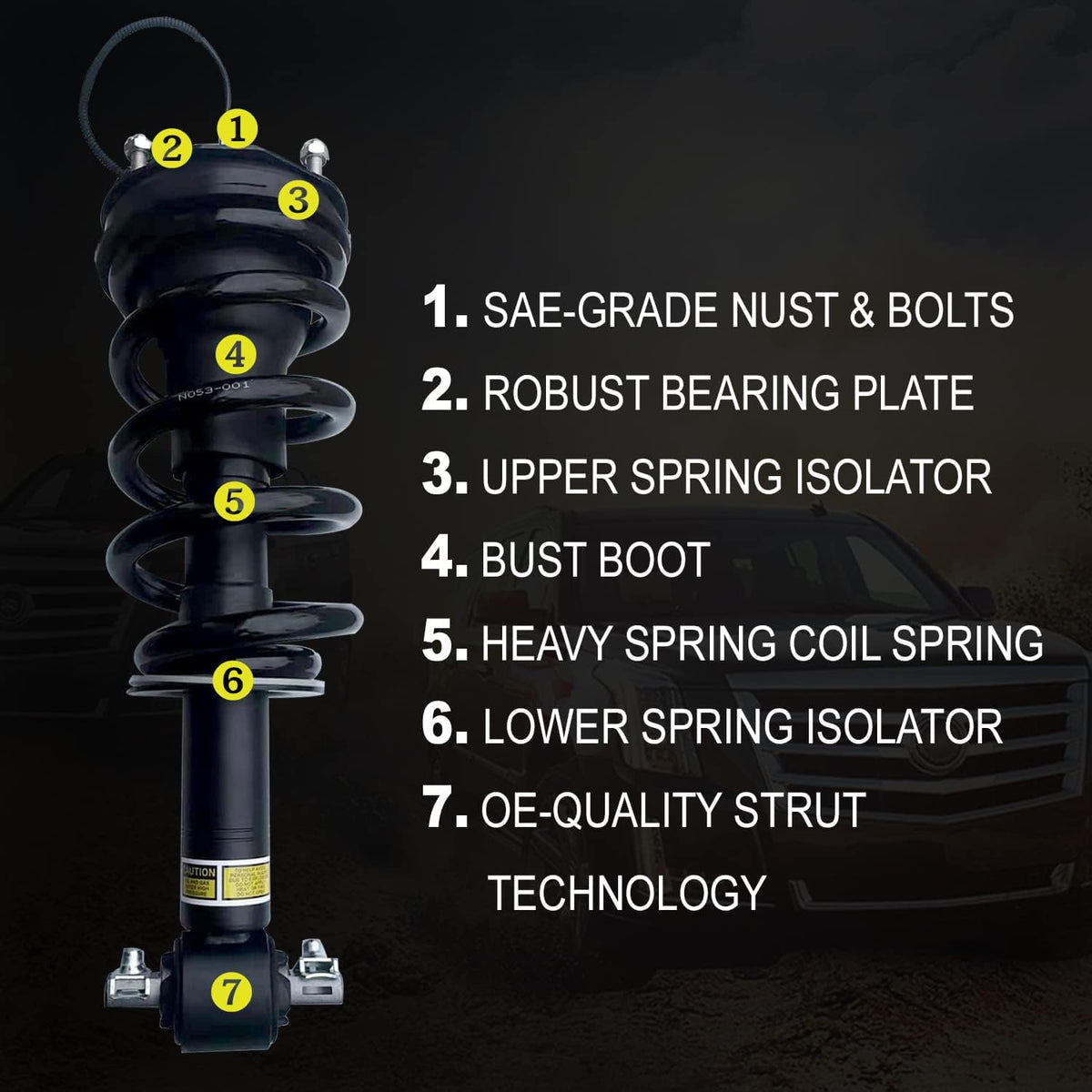 Pair Front Shock Absorber Strut Assembly I40261