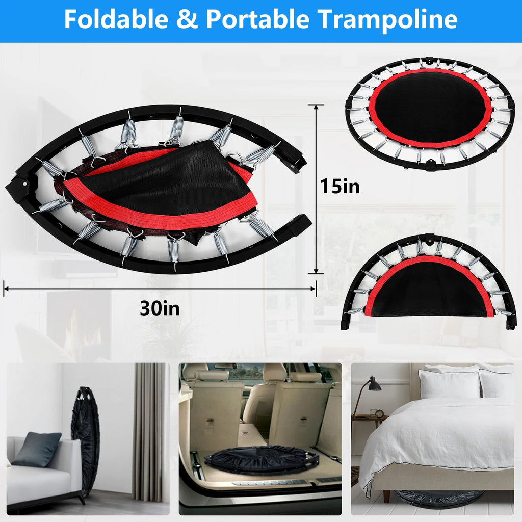 40 Fitness Mini Trampoline with Adjustable Handle B86369